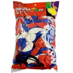 150 Ballonger - Blå, Rød og Hvit