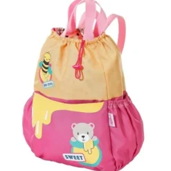 Baby Born Bjørn Plysjbamse Ryggsekk 36cm - Rosa Honning