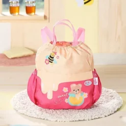 Baby Born Bjørn Plysjbamse Ryggsekk 36cm - Rosa Honning