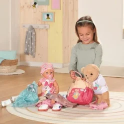 Baby Born Bjørn Plysjbamse Ryggsekk 36cm - Rosa Honning