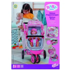 Baby Born Deluxe Dukkeutstyr - Rosa Dukkevogn
