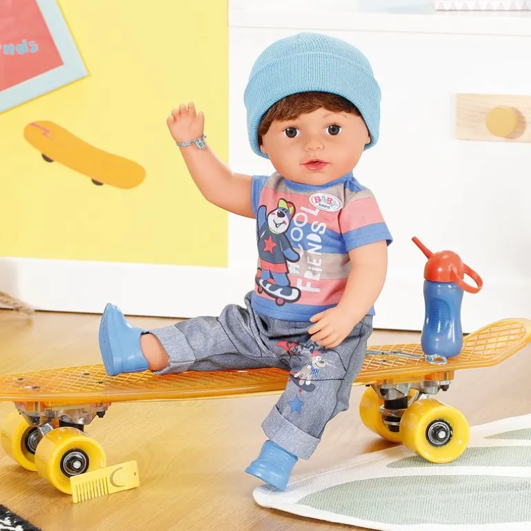 Baby Born dukke 43 cm - Bror med brunt Hår