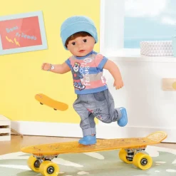 Baby Born dukke 43 cm - Bror med brunt Hår