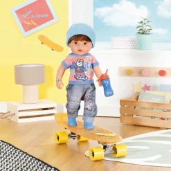 Baby Born dukke 43 cm - Bror med brunt Hår