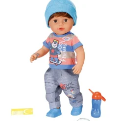 Baby Born dukke 43 cm - Bror med brunt Hår