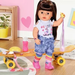 Baby Born dukke 43 cm - Søster med brunt Hår