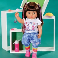 Baby Born dukke 43 cm - Søster med brunt Hår