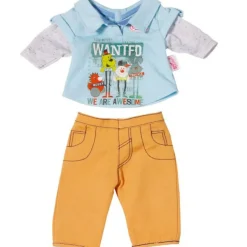 Baby Born Dukkeklær - Overdel og gul Bukse