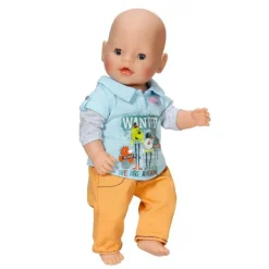 Baby Born Dukkeklær - Overdel og gul Bukse