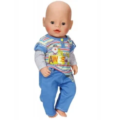 Baby Born Dukkeklær - Overdel og blå Bukse