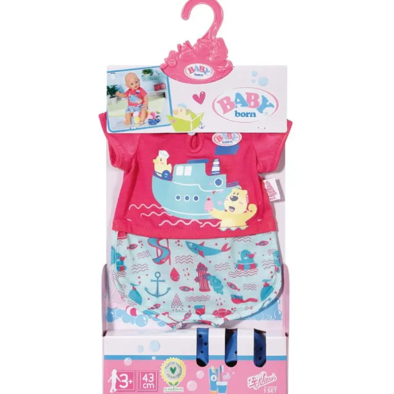 BABY Born Dukkeklær 43cm - Badepysjamas m/ sko