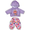 BABY born Dukkeklær 43cm - Lilla Hettegenser Antrekk