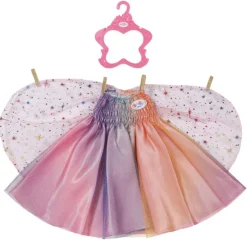 BABY born Dukkeklær 43cm - Regnbuekjole m/ vinger