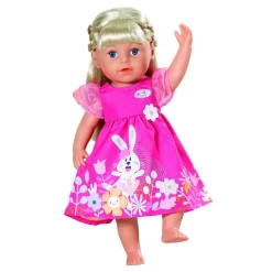 Baby Born Dukkeklær 43cm - Rosa Kjole m/ blomstermønster