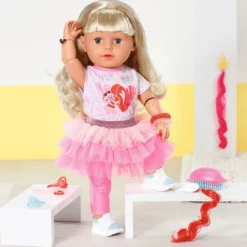 BABY Born Play & Style Dukke 43cm - Søster m/ blondt hår