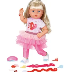 BABY Born Play & Style Dukke 43cm - Søster m/ blondt hår