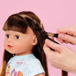 BABY Born Play & Style Dukke 43cm - Søster m/ brunt hår