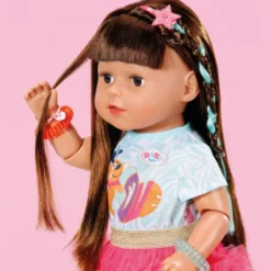 BABY Born Play & Style Dukke 43cm - Søster m/ brunt hår