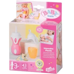 Baby Born Utstyr - interaktiv flaske og skje