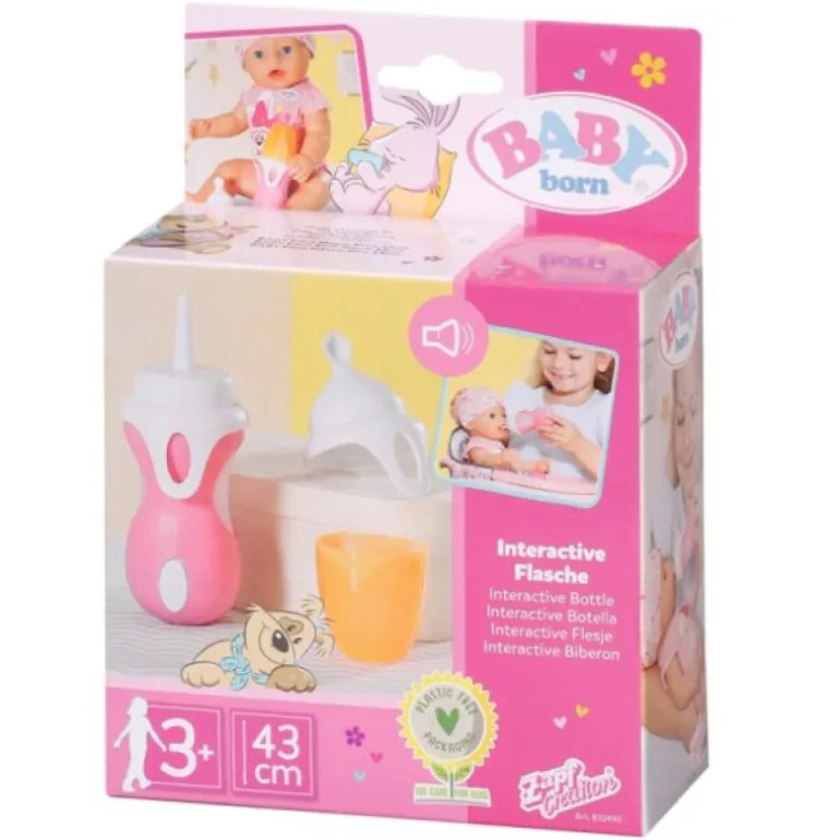 Baby Born Utstyr - interaktiv flaske og skje