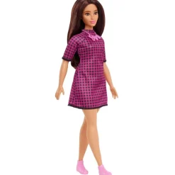 Barbie Fashionista Dukke #88 - Rosa og Svart Rutekjole