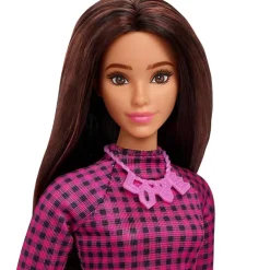 Barbie Fashionista Dukke #88 - Rosa og Svart Rutekjole