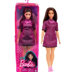 Barbie Fashionista Dukke #88 - Rosa og Svart Rutekjole