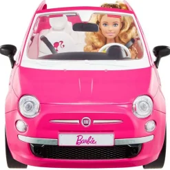 Barbie Lekebil med dukke - Fiat 500 Cabriolet