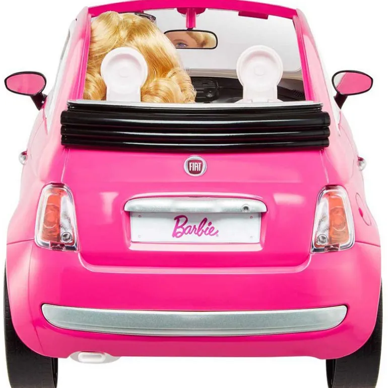 Barbie Lekebil med dukke - Fiat 500 Cabriolet