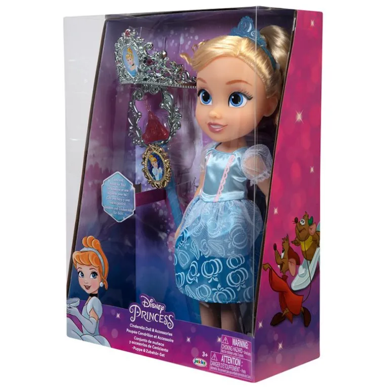 Disney Princess - Askepott dukke med tiara