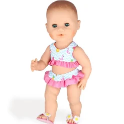 Heless Dukkeklær 35-45 cm - Bikini med badesko med Flamingomotiv