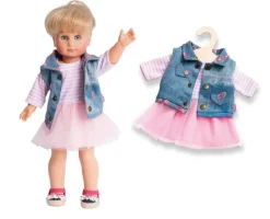 Heless Dukkeklær 35-45 cm - Kjole med dongerivest