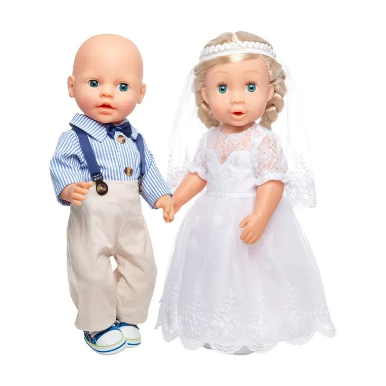 Heless Dukkeklær 35-45 cm - "Sissi" Brudekjole med slør