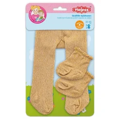 Heless Dukkeklær 35-45cm - Gull Strømpebukse og Sokker