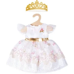 Heless Dukkeklær 28-35cm - Prinsessekjole m/ tiara