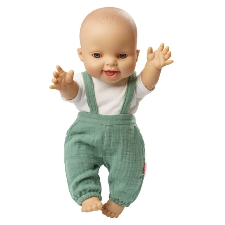 Heless Organic Cotton Dukkeklær 28-35cm - Grønn Snekkerbukse