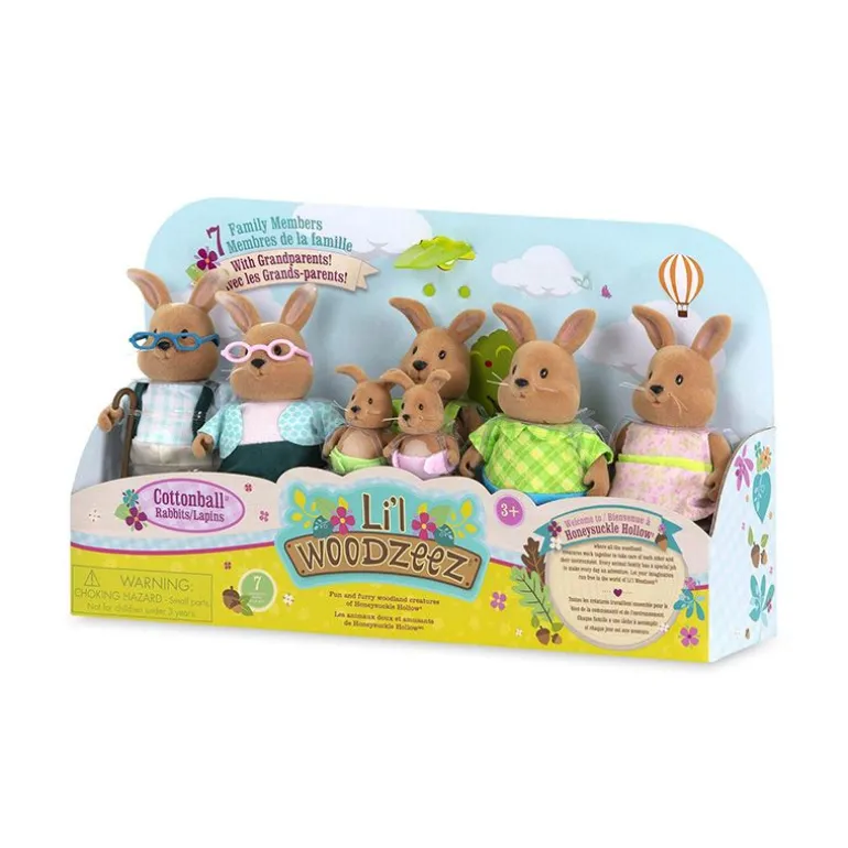 Li'l Woodzeez figurer - Kanin familie med besteforeldre