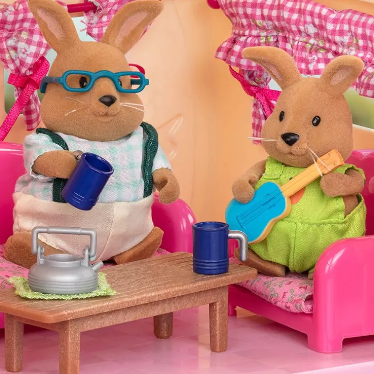 Li'l Woodzeez figurer - Kanin familie med besteforeldre