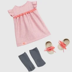 Our Generation Dukke 46 cm - Rochelle m/ rosa kjole