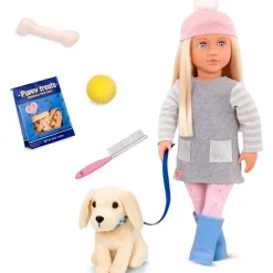 Our Generation Dukke 46 cm - Meagan med hund