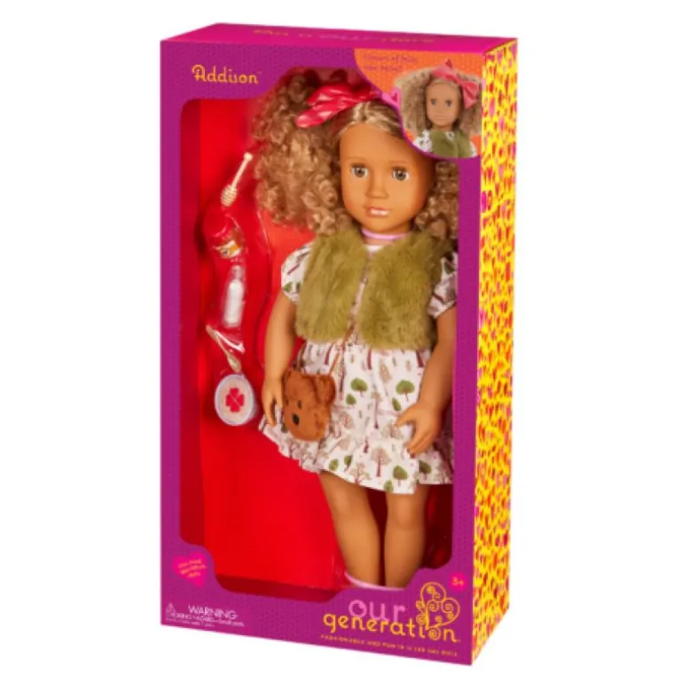 Our Generation Motedukke m/ "gullhår" antrekk 46cm - Addison