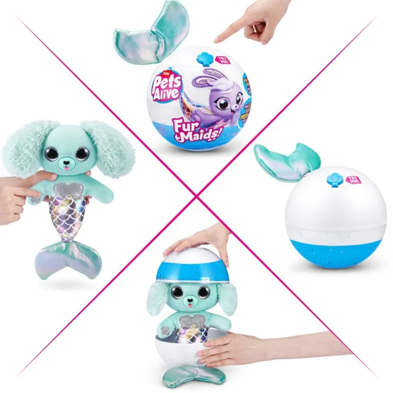Pets Alive Furmaids Overraskelseplysj m/ lys og lyd