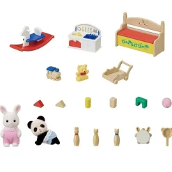 Sylvanian Families Baby's Toy Box - Snøkanin og Pandababy