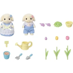 Sylvanian Families Blossom Gardening - Flora Rabbit Søsken