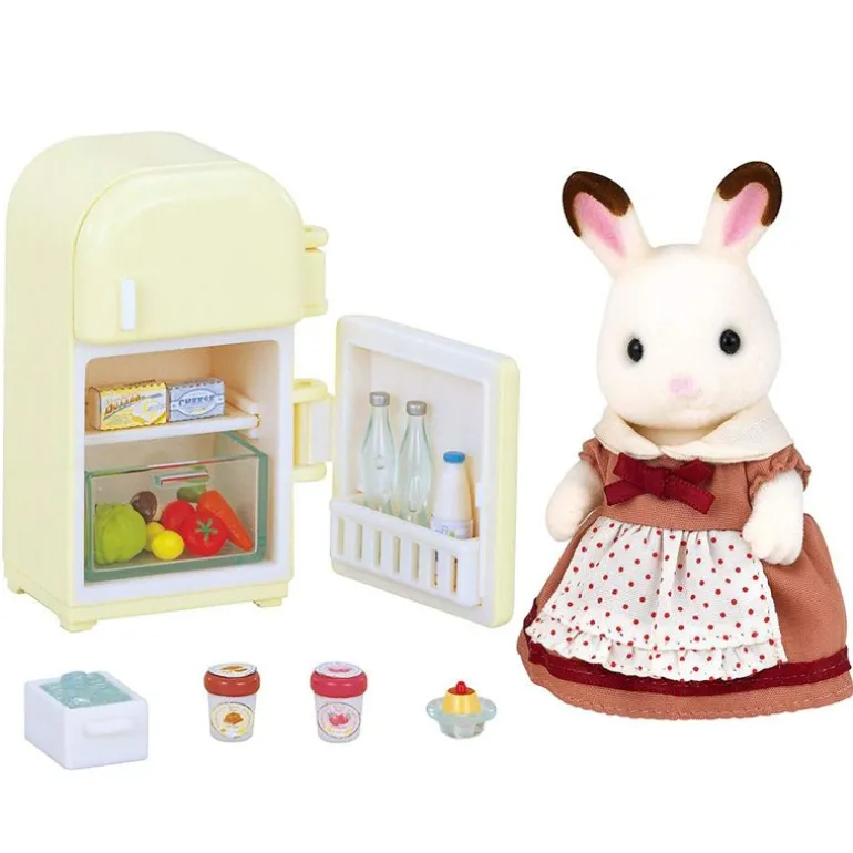 Sylvanian Families Figur m/ møbler og tilbehør - Chocolate Rabbit Mother 5014