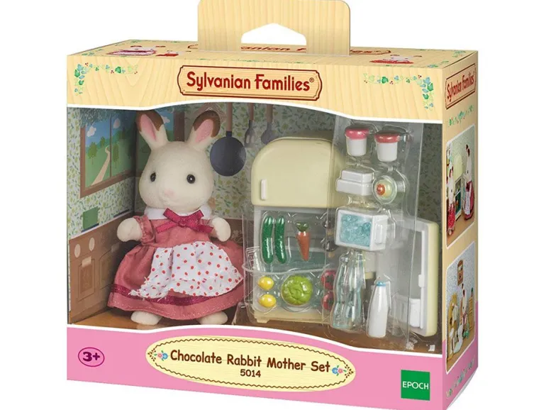 Sylvanian Families Figur m/ møbler og tilbehør - Chocolate Rabbit Mother 5014