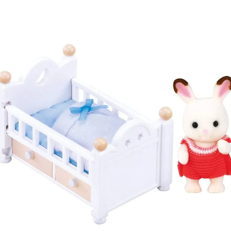 Sylvanian Families Figur og Møbler - Baby Kanin m/ seng 5017