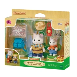 Sylvanian Families Latte Cat Bror & Baby Utforskingssett