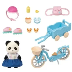 Sylvanian Families Sykkel- og Rulleskøyte Sett m/ pandajente