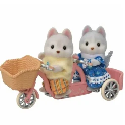 Sylvanian Families Tandemsykkel m/ husky søsken